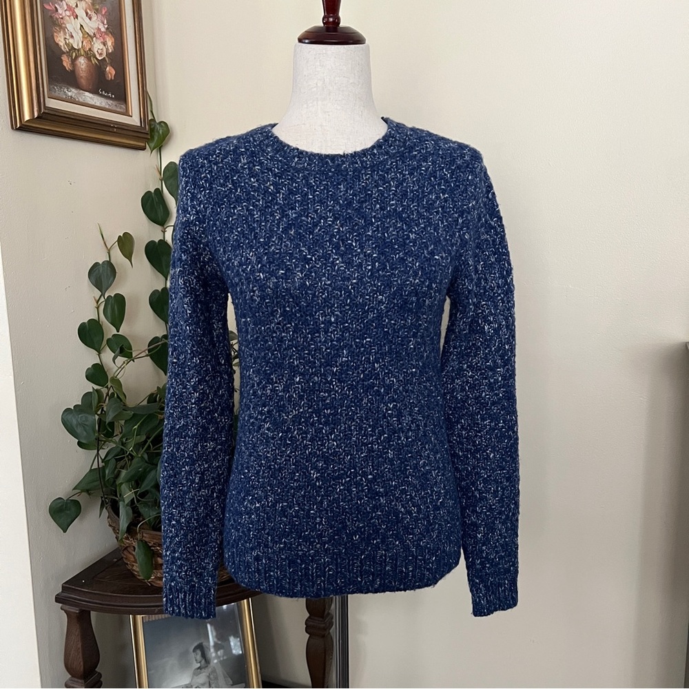 MAK Blue Marled Knit Sweater sz S